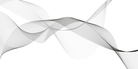 Abstract colorful wave and curve lines with technology background. Abstract frequency sound wave technology and science background. Wavy banner, template design.	