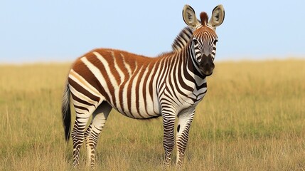 Naklejka premium zebra close up with copy space 