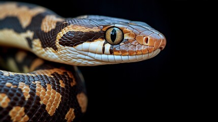 Snake close up with copy space 