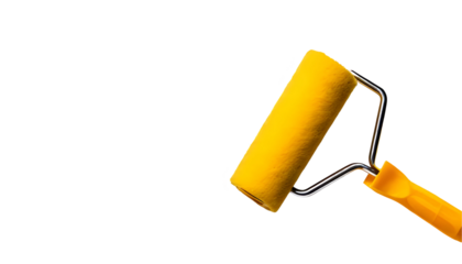 paint roller and brush  isolated on Transparent Background.
