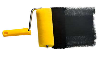 paint roller and brush  isolated on Transparent Background.