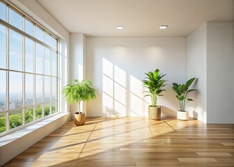 Fototapeta premium Serene Minimalist Interior: Long Exposure Natural Light Photography