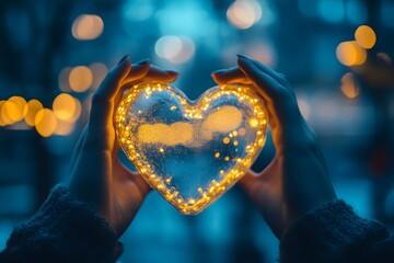The shape of a love heart. Generative AI	