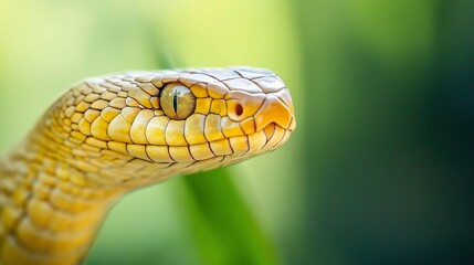 Obraz premium Snake close up with copy space 