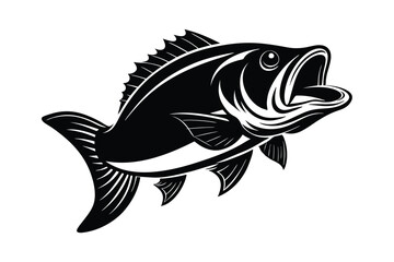 Silhouette of a big fish art illustration2.eps