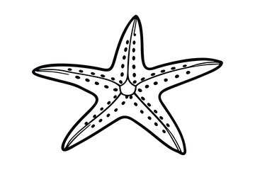 Star fish line art illustration.eps