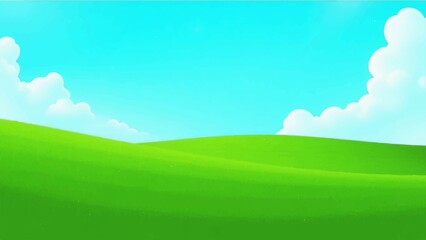 Ultra-high-definition vector design illustration of a serene mountain landscape with a clear blue sky.