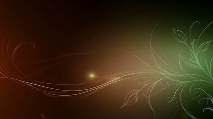 Abstract Floral Design with Swirling Lines and Gradient Colors