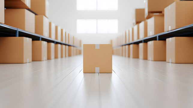 Caja de cart&oacute;n para en almac&eacute;n log&iacute;stica