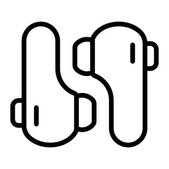 Ear Buds Vector Line Icon Design