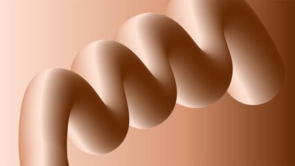 Bronze Metallic Abstract Wallpaper Twisted Liquid Line