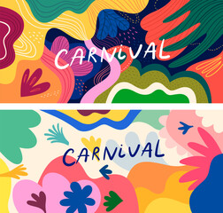 Carnival and colorful background. Design for holiday celebration, Brazil Carnival