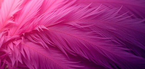 Obraz premium Close-up of pink feathers with soft lighting