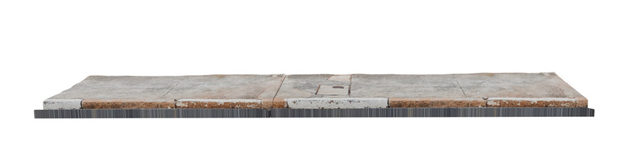 Sidewalk isolated on white