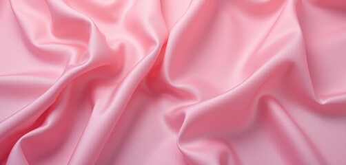 Obraz premium Soft pink satin fabric with elegant folds