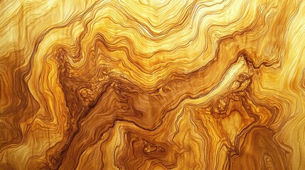 Close-up of intricate olive wood grain patterns, showcasing rich brown and golden hues with natural swirls.