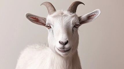 goat close up with copy space 
