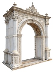 Obraz premium Elements of architectural decorations of buildings. Old wall with arch.