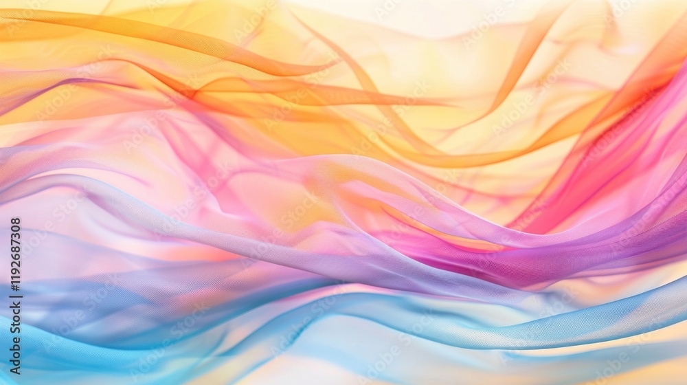 Canvas Prints soft and flowing silk waves in warm and cool colors create a harmonious blend, inviting a feeling of