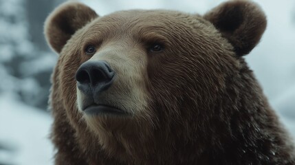 bear close up with copy space 