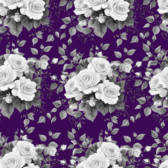 watercolor seamless pattern with vintage flowers. beautiful pattern in flower seamless pattern. decorative design. bright spring or summer background. vintage wedding decor. textile