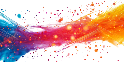 colorful lines and dots technology background isolated