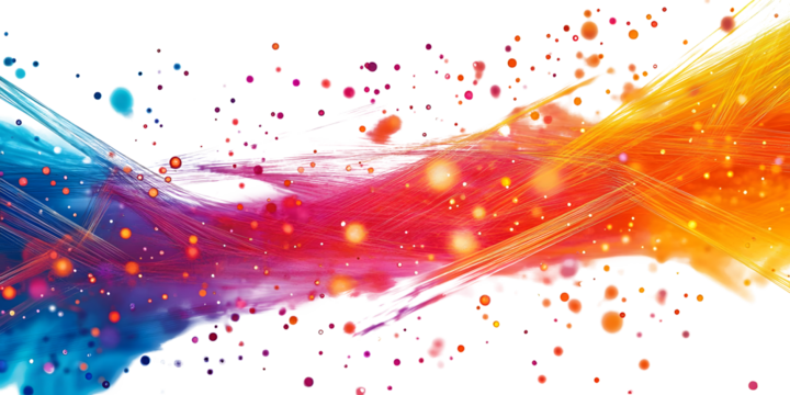 colorful lines and dots technology background isolated