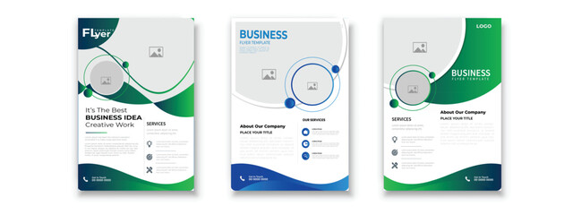 Business flyer design template. perfect business marketing social media and google banner set