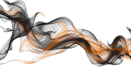Abstract Smoke Design with Orange and Black Hues