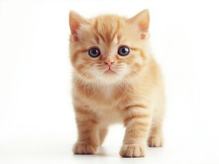cat standing isolated on white background