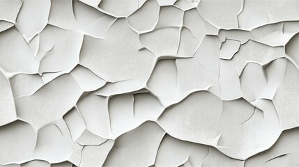 Abstract White Cracked Wall Texture Art