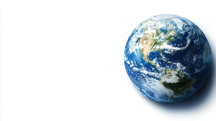 Close-Up Globe Illustration on White Background