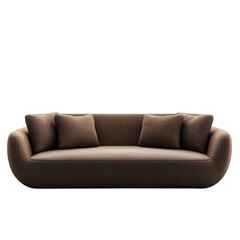 Modern Brown Sofa with Cushions for Stylish Living Room Decor