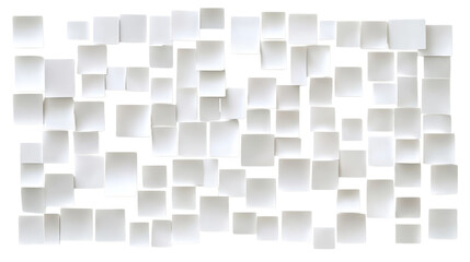 Abstract Geometric Wall Art - White Square Panels