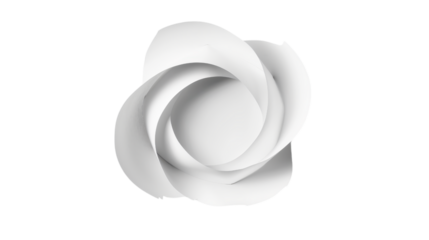 Abstract Geometric Design: A Whimsical White Architectural Form