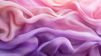 Fototapeta premium Draped Pastel Fabric Showing Color Gradient