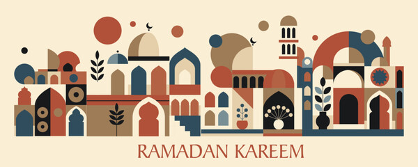Abstract Ramadan Kareem Illustration Design