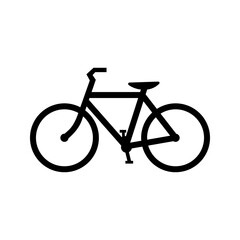 Fototapeta premium Bicycle black icon isolated. Vector