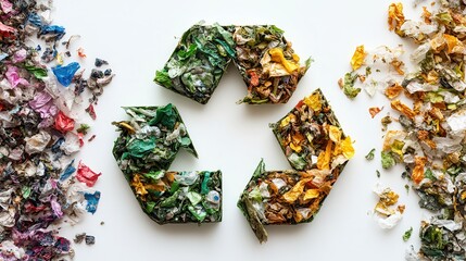 Fototapeta premium Creative Recycling Logo Design Concept for Earth