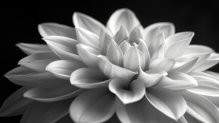 Fototapeta premium Close-up monochrome dahlia flower.
