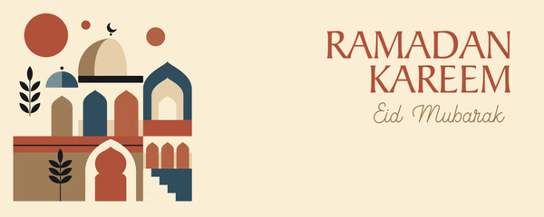 Ramadan Kareem Mosque Vector Design
