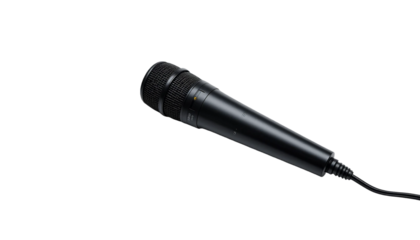 a black microphone 
