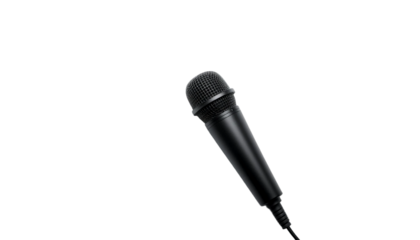 a black microphone 
