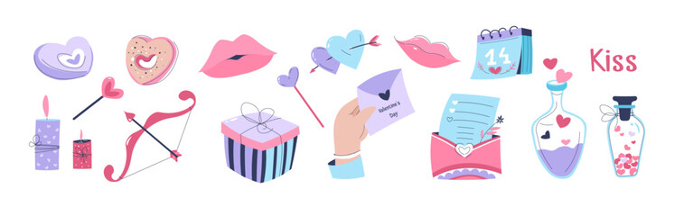 Romantic Symbols And Valentine Objects