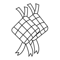 ketupat icon line style