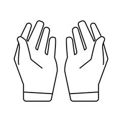 Obraz premium pray icon line style