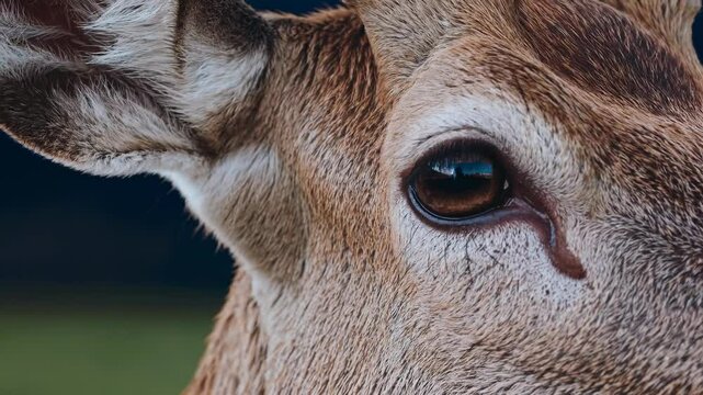 Ethereal One-Eyed Deer Close-Up Scene