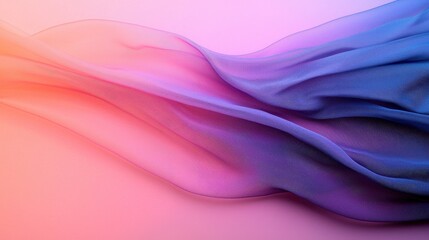 Obraz premium Luxurious Soft Silk Scarf with Intricate Patterns in Gradient Colors