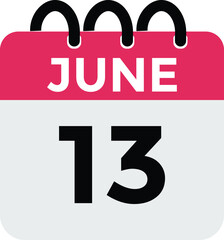 June 13 - Calendar Icon
