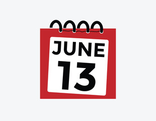 June 13 - Calendar Icon
